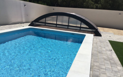 Cubierta piscina baja telescópica en Albacete