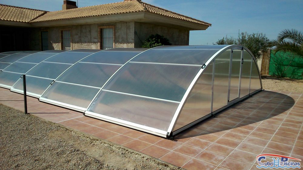 Cubierta para Piscina baja curva telescópica Cubierta para Piscina baja curva telescópica